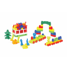 Детский конструктор с большими деталями "Мастер Блок" 1-028, 113 дет.