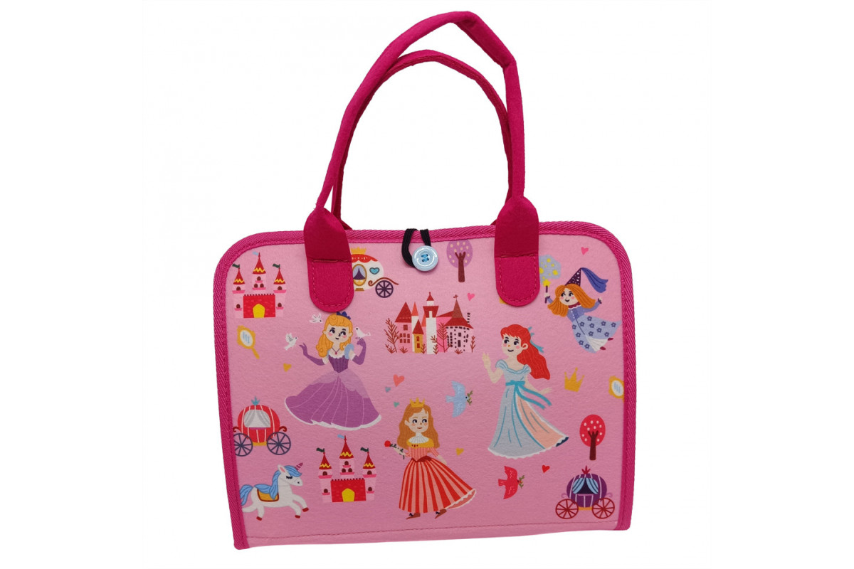 Дитяча розвиваюча сумочка-логіка XX4028 тактильні, розвиваючі вправи, з фетру