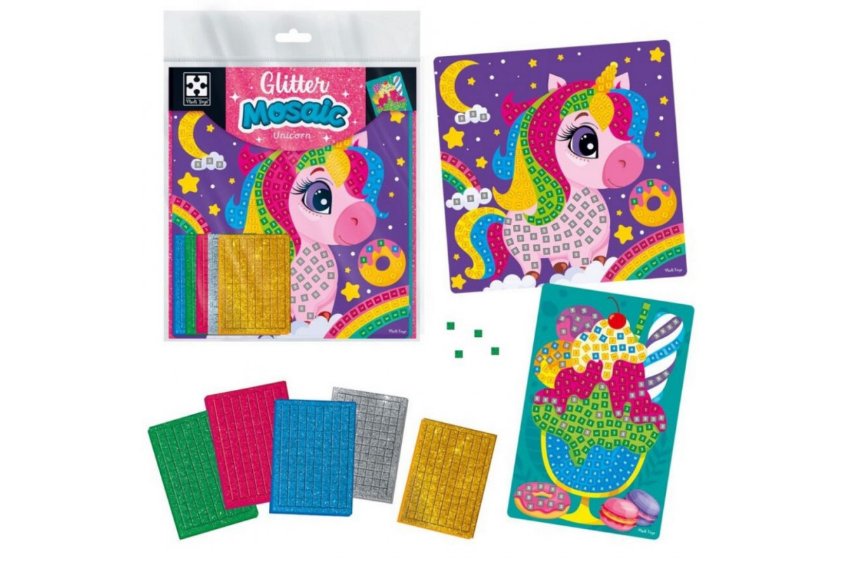 Набор для творчества со сверкающей мозаикой "Единорог и мороженое" VT4511-12