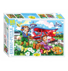 Детские Пазлы "Самолёт Биплан" 83378 ЕГ-11 88 элементов