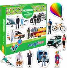 Детский набор магнитов Профессии и транспорт ML4031-31 EN