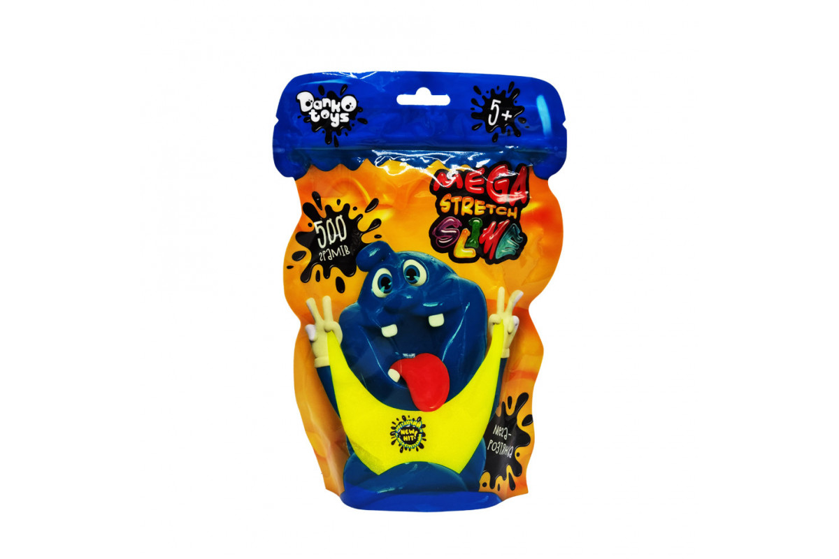 Лизун-антистресс "Mega Stretch Slime" SLM-12-01U 500 гр Желтый