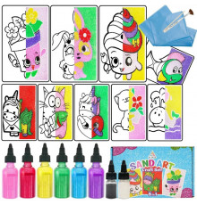 Детский набор для творчества картины с песка 9 в 1 KP-005 с магнитами