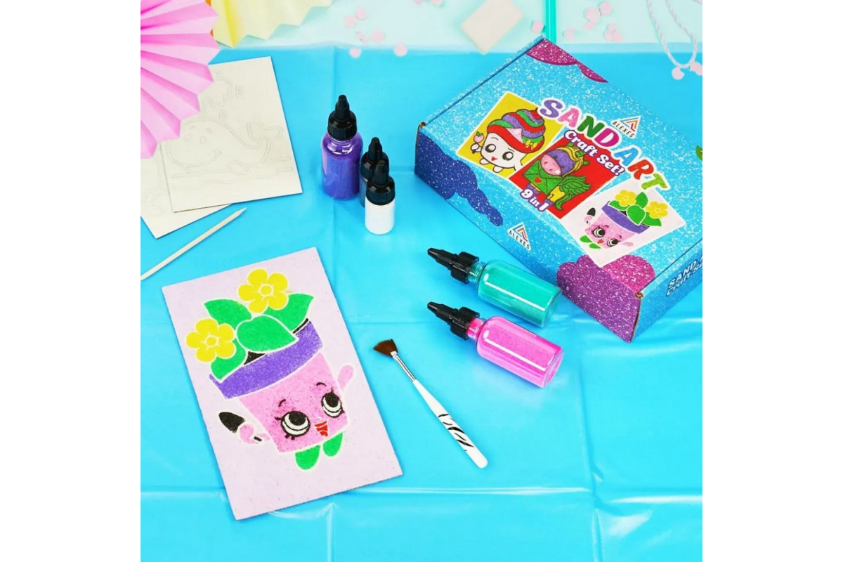 Дитячий набір для творчості картини з піску 9 в 1 KP-005 з магнітами