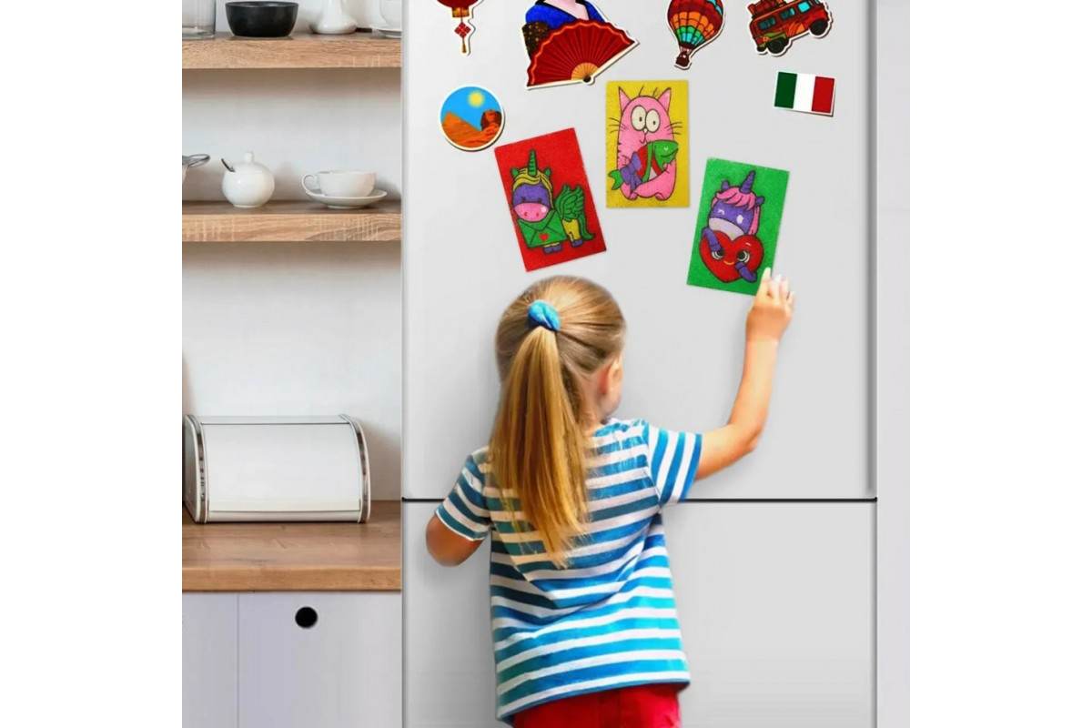 Дитячий набір для творчості картини з піску 9 в 1 KP-005 з магнітами