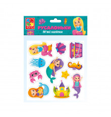Набір м'яких наклейок "Русалочки" Vladi Toys VT4210-09 (укр)