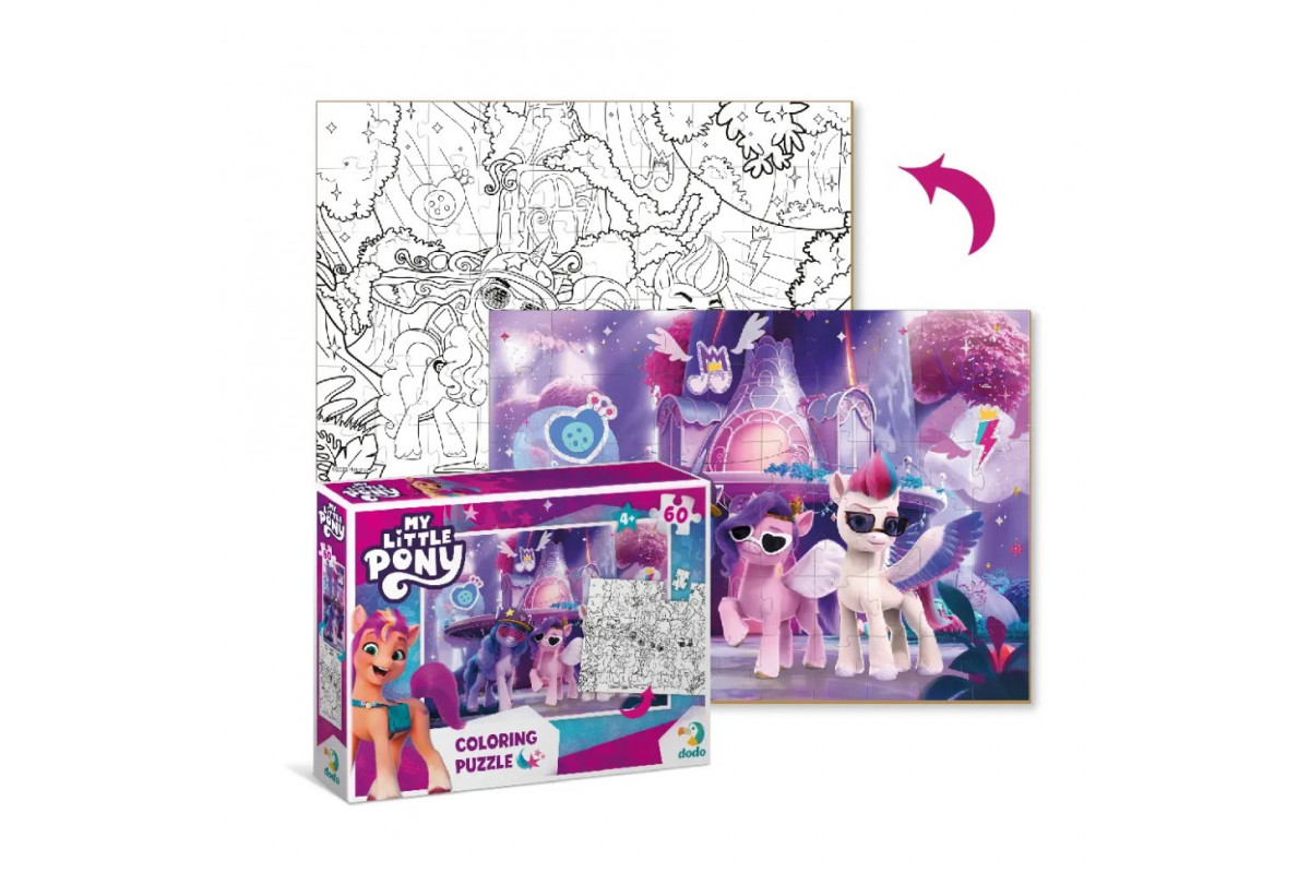 Дитячі Пазли 2 в 1 My Little Pony "Вечірка" DoDo 200136 60 елементів