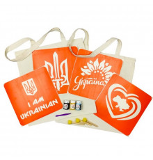 Набір для творчості "Екосумка бязь Мапа України, Україна квітуча" bag-b-n080-n058