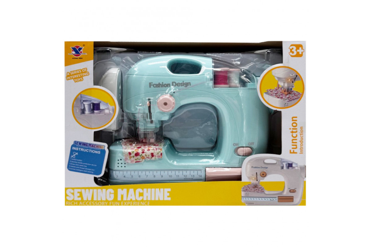 Детская бытовая техника "Швейная машинка" XS-25055(Turquoise) световые и звуковые эффекты