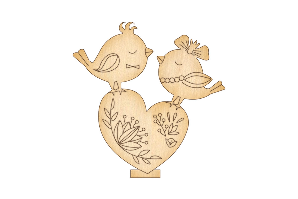 Фигурка для раскрашивания и декорирования "Влюбленные птички" FDZ-089