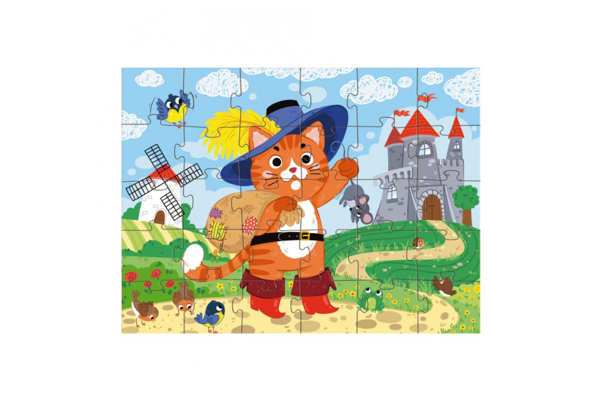 Детский пазл "Кот в сапогах" 300693, 30 элементов