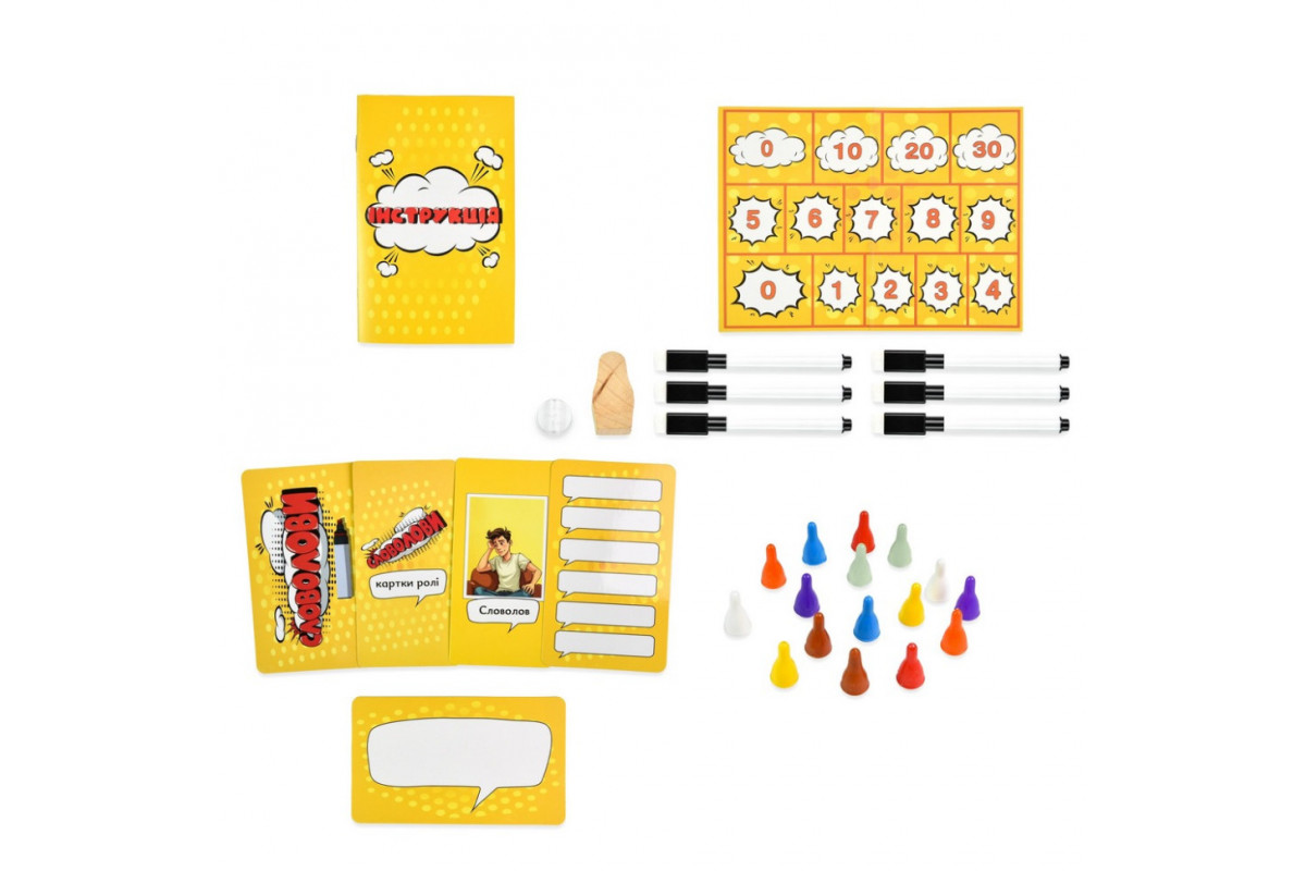 Настільна гра "Словолови" 30826 картки для написання 6 штук