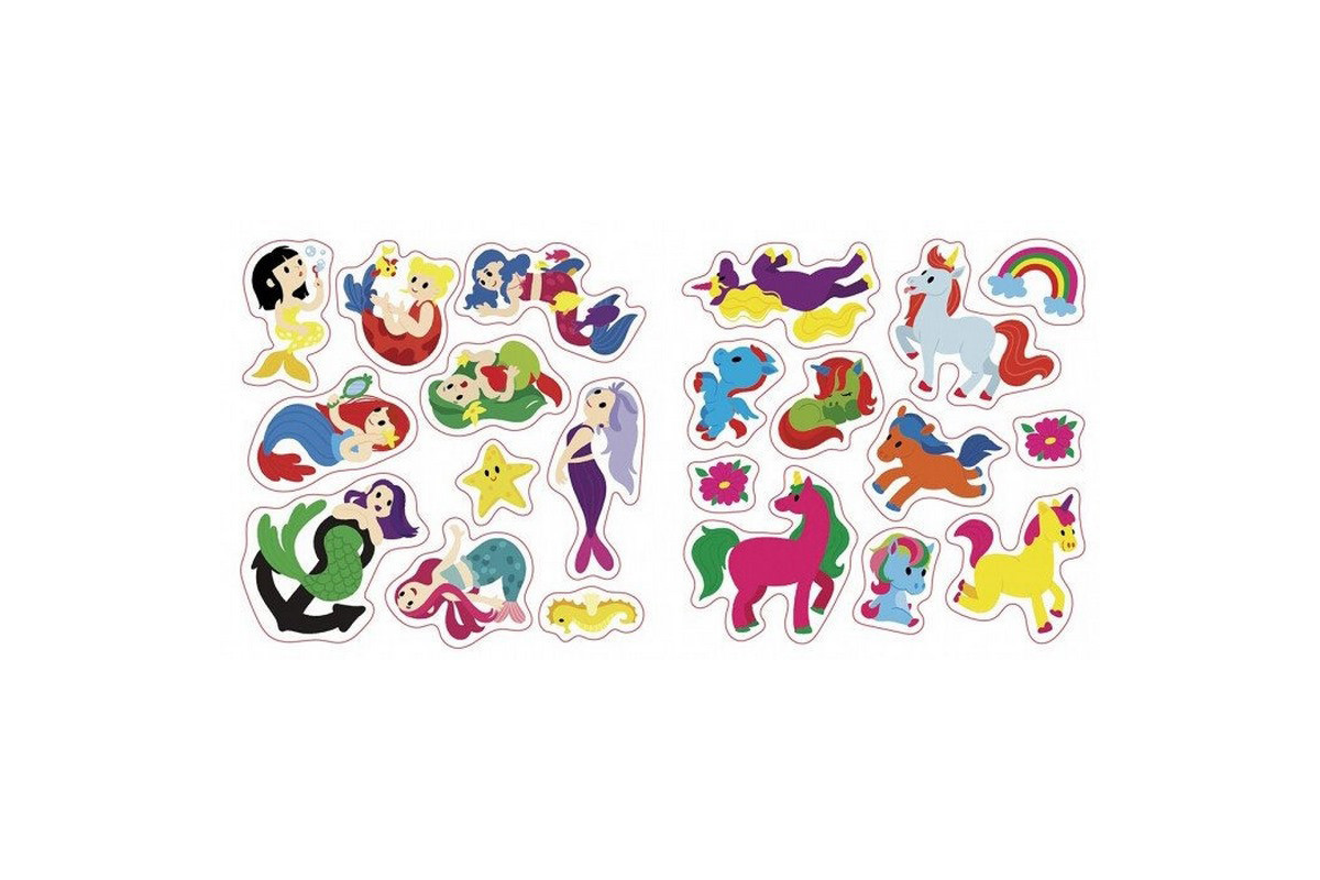 Альбом с наклейками "Волшебные миры. Феи. Пони. Гномы. Русалки" 1388004