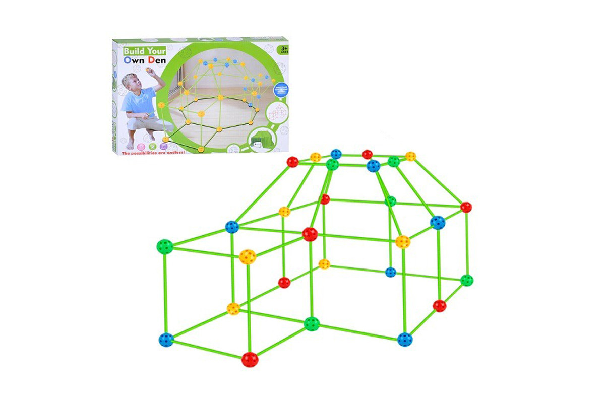 Детский конструктор "Build your own den" 2020-46 каркас, шарики, палочки