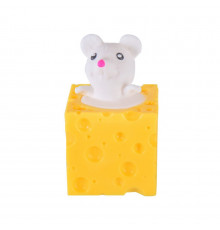 Детская игрушка сквиш Pop Up "Мышка в сыре" SQ-23(White) белый