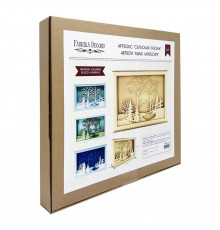 Деревянный АртБокс "Деревенский пейзаж" FDDB-02, 31х23 см