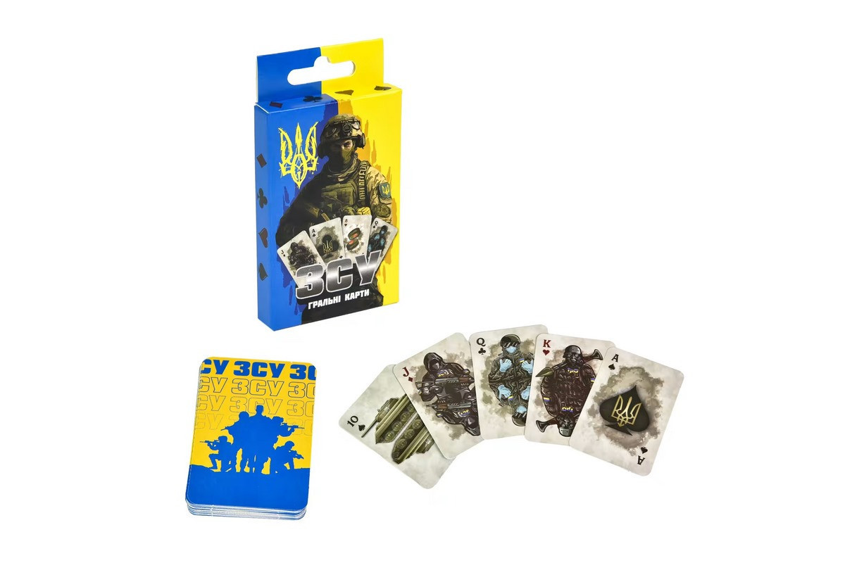 Карты игральные ВСУ 30787 желто-голубая, на украинском языке