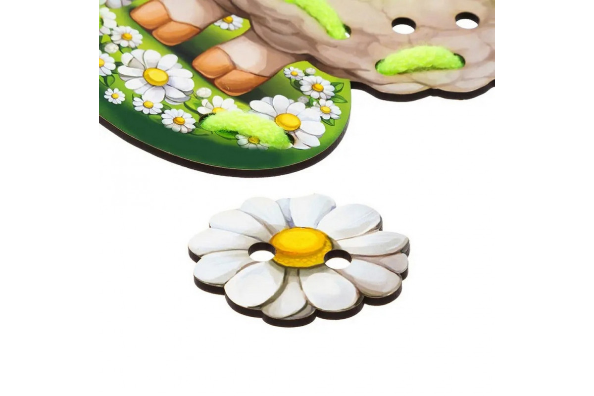 Деревянная шнуровка "Овечка" Ubumblebees (ПСД131) PSD131