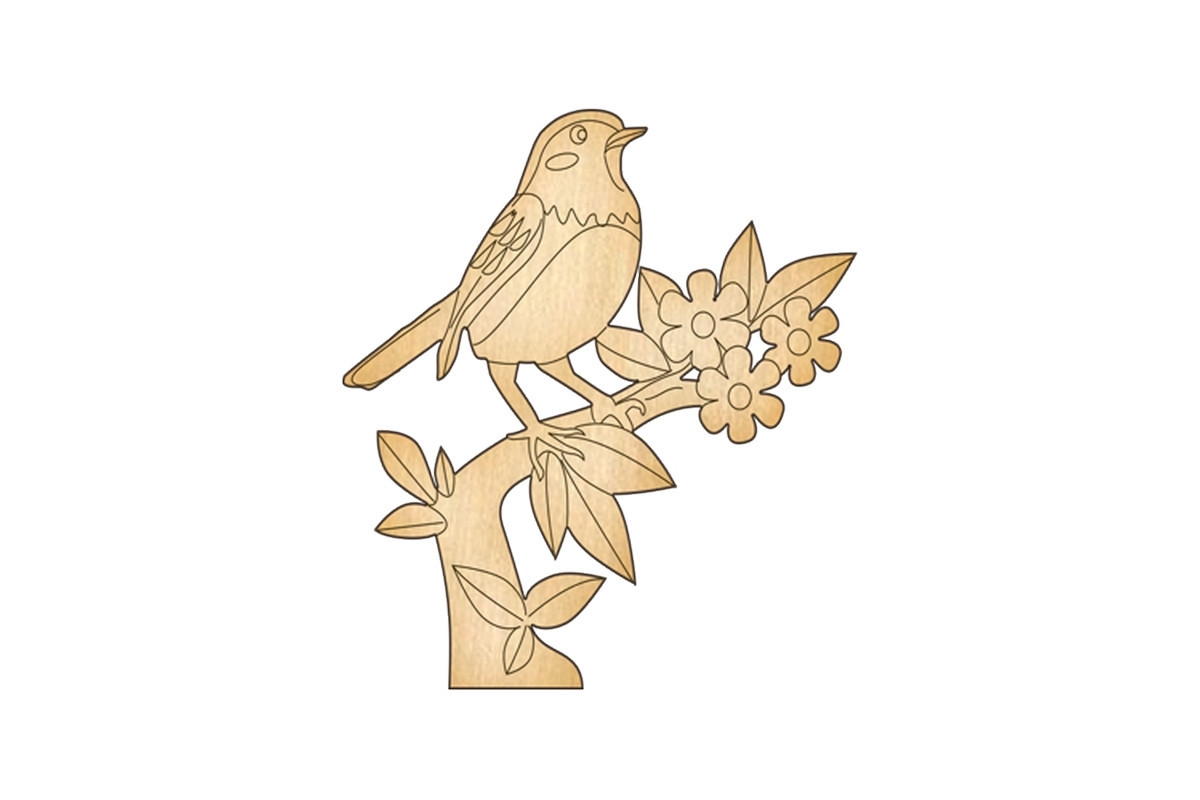 Фигурка для раскрашивания и декорирования "Птичка на ветке" 250