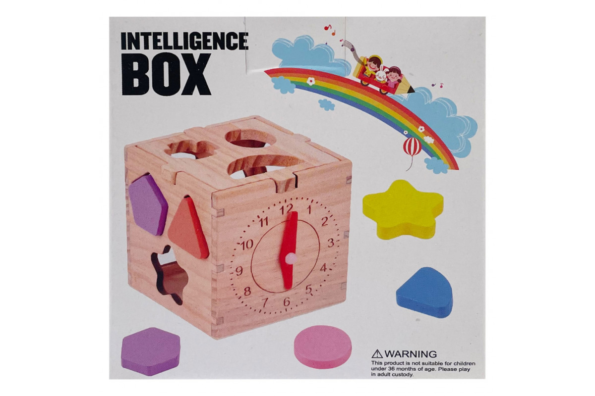Дитяча дерев'яна іграшка "Куб-сортер" C15046 годиник