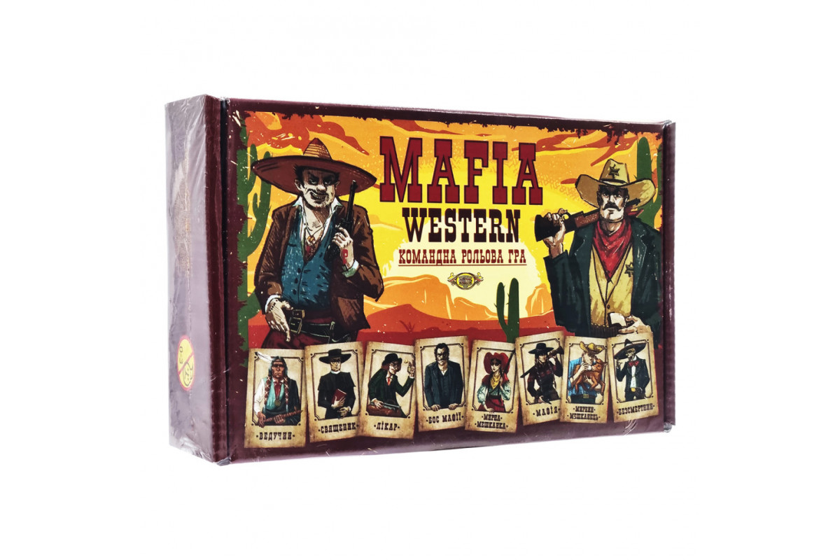 Командна рольова гра "MAFIA WESTERN" MKZ0815, 24 картки