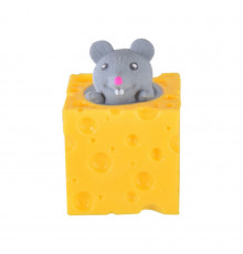 Детская игрушка сквиш Pop Up "Мышка в сыре" SQ-23(Grey) серый