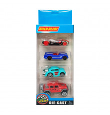 Набор машин металлических в коробке 4 шт, 698-04S-1-3 698-04S-1