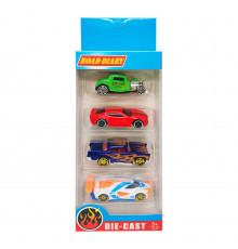 Набор машин металлических в коробке 4 шт, 698-04S-1-3 698-04S-3