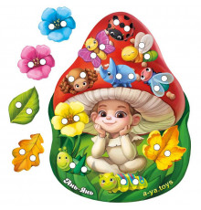 Деревянная шнуровка "Мухоморчик" Ubumblebees (ПСД132) PSD132