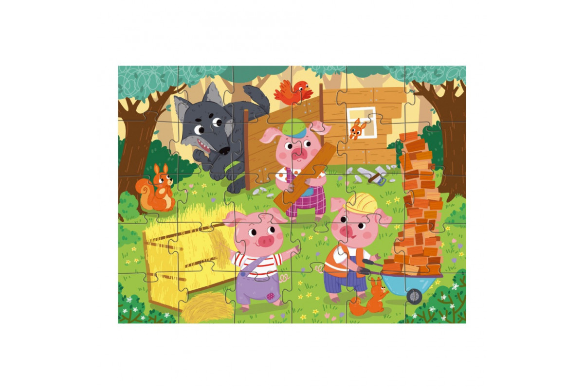 Детский пазл "Три поросенка" 300695, 30 элементов