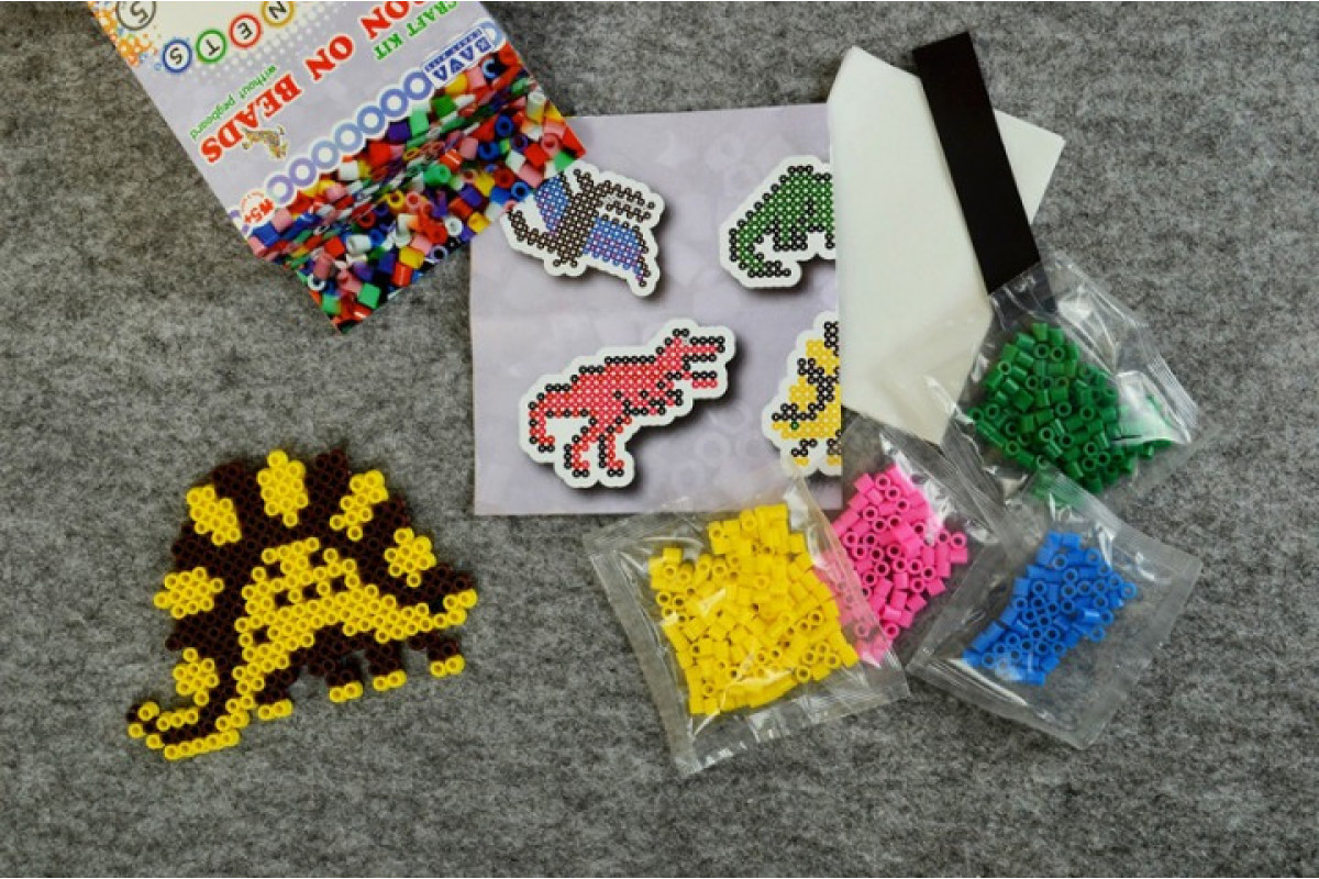 Магниты с термомозаики "Динозавры" (TM-011) набор для творчества