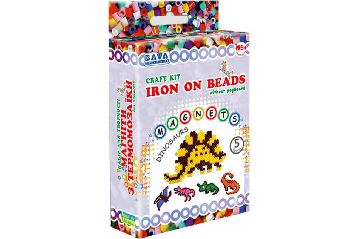 Магниты с термомозаики "Динозавры" (TM-011) набор для творчества