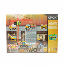 Деревянная игрушка Пазлы MD 2815 магнитные Строительная площадка