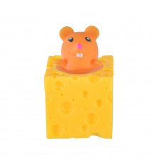 Детская игрушка сквиш Pop Up "Мышка в сыре" SQ-23(Brown) коричневый