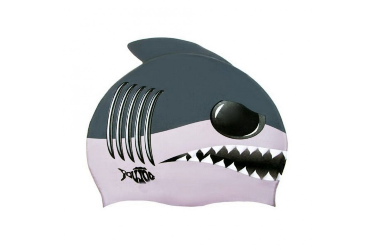 Шапочка для плавания детская Shark NE-DL-C12 серая