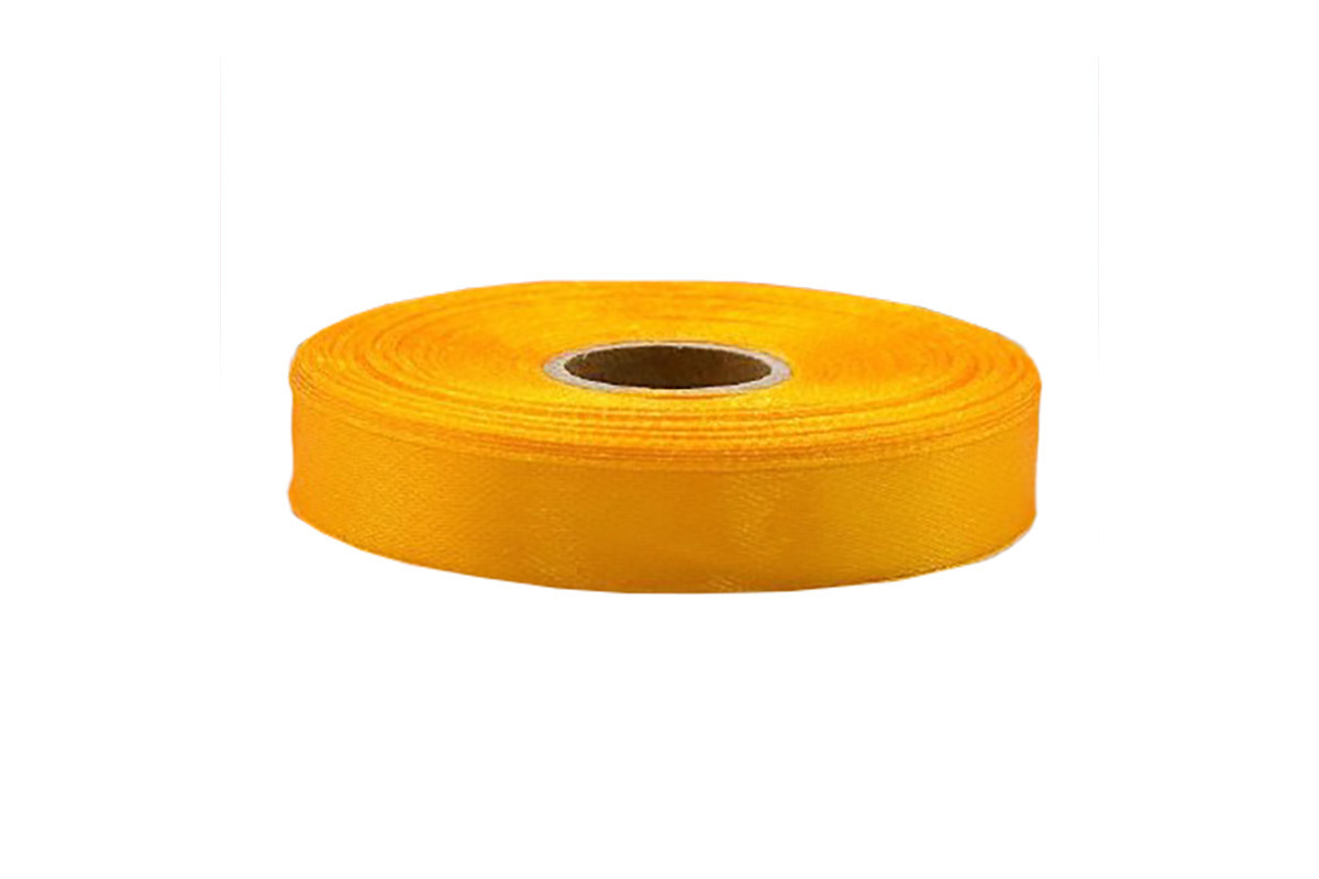 Атласна стрічка для рукоділля АБ-641, 1,2см x 23 м, Помаранчевий