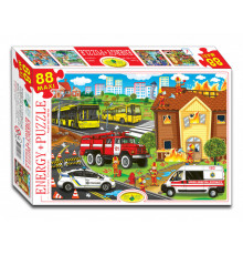 Детские Пазлы "Транспорт" 83453 ЕГ-19 88 элементов