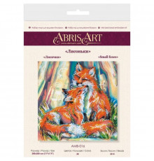 Набор-миди для вышивания бисером "Лисички" AMB-016 на натуральном холсте
