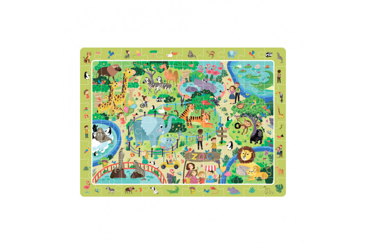 Пазл обучающий DoDo "Зоопарк" 300259, 80 деталей