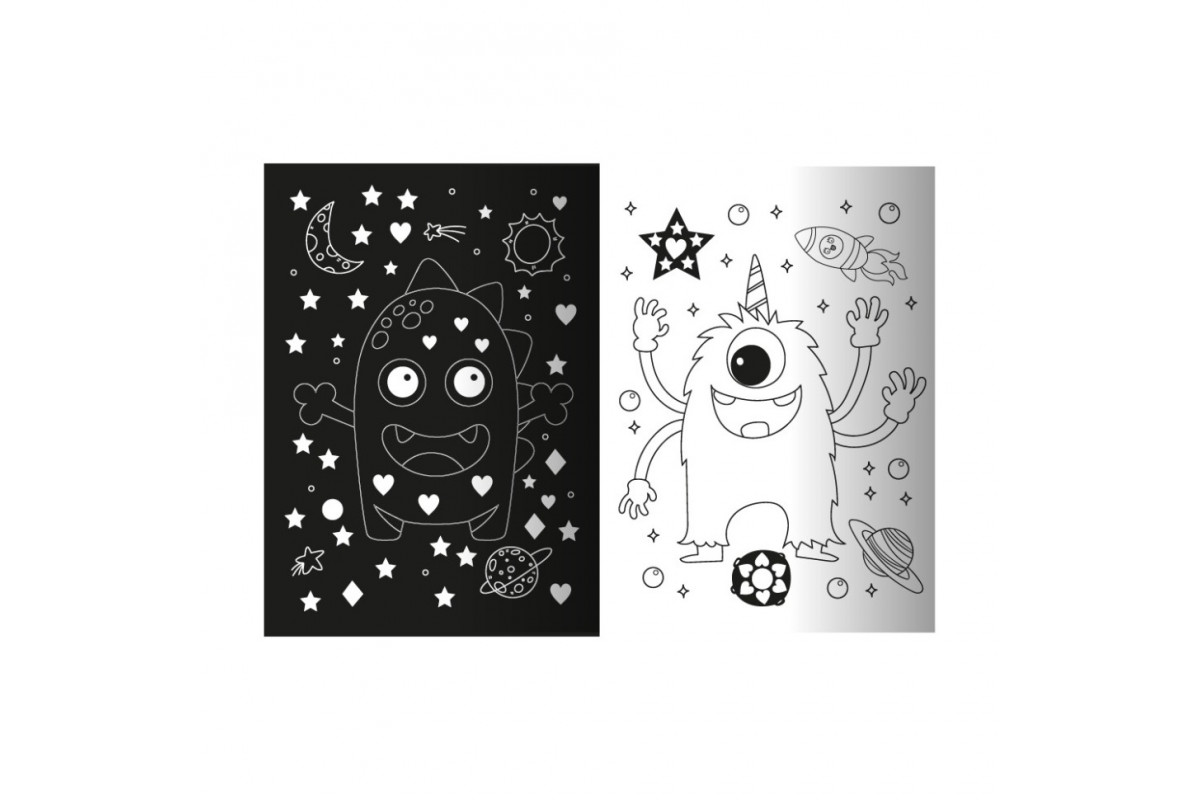 Детская книжечка с неоновыми стикерами "Королевство монстров" РМ-69-03