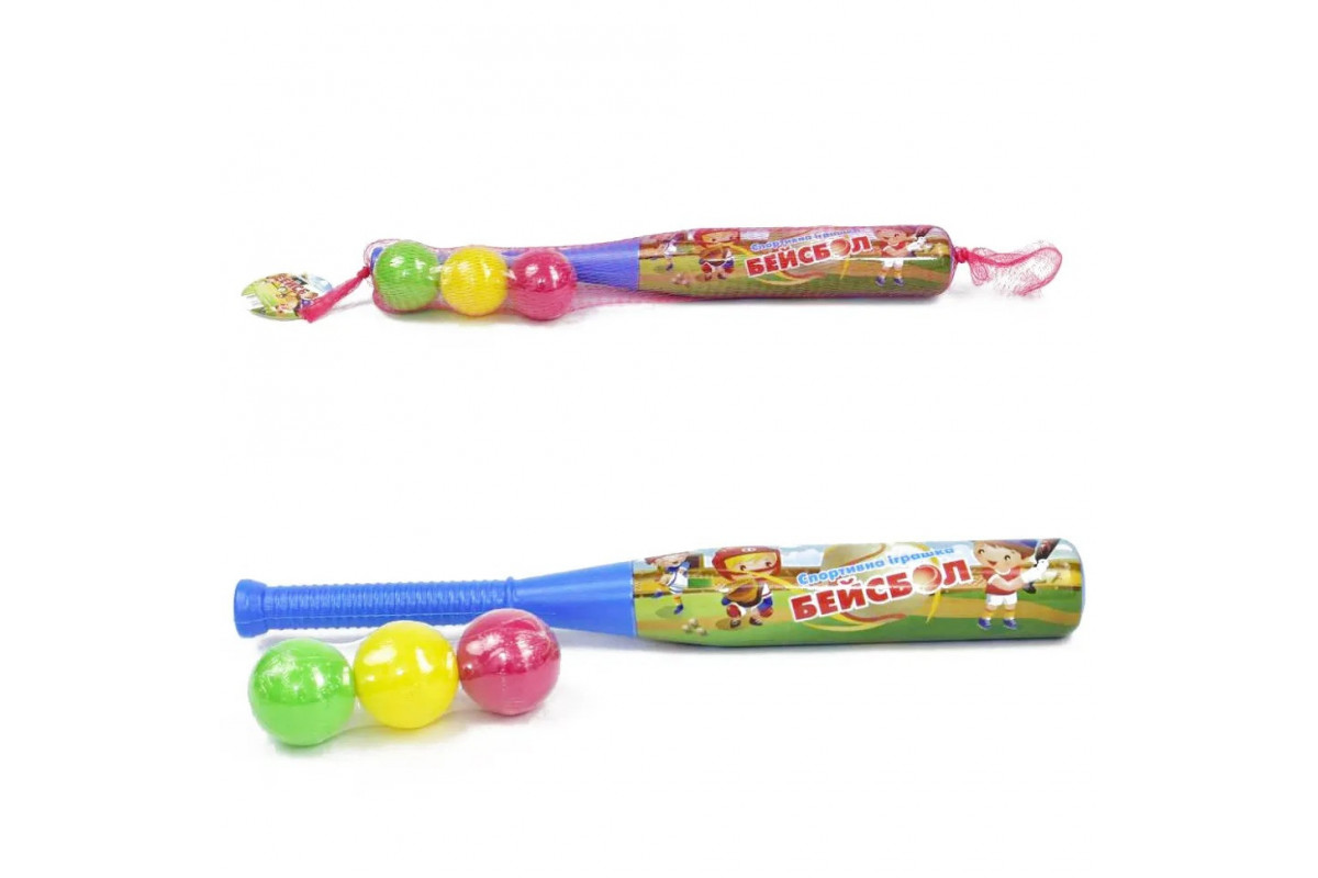 Детский игровой набор для Бейсбола 10130, 3 мячика и бита