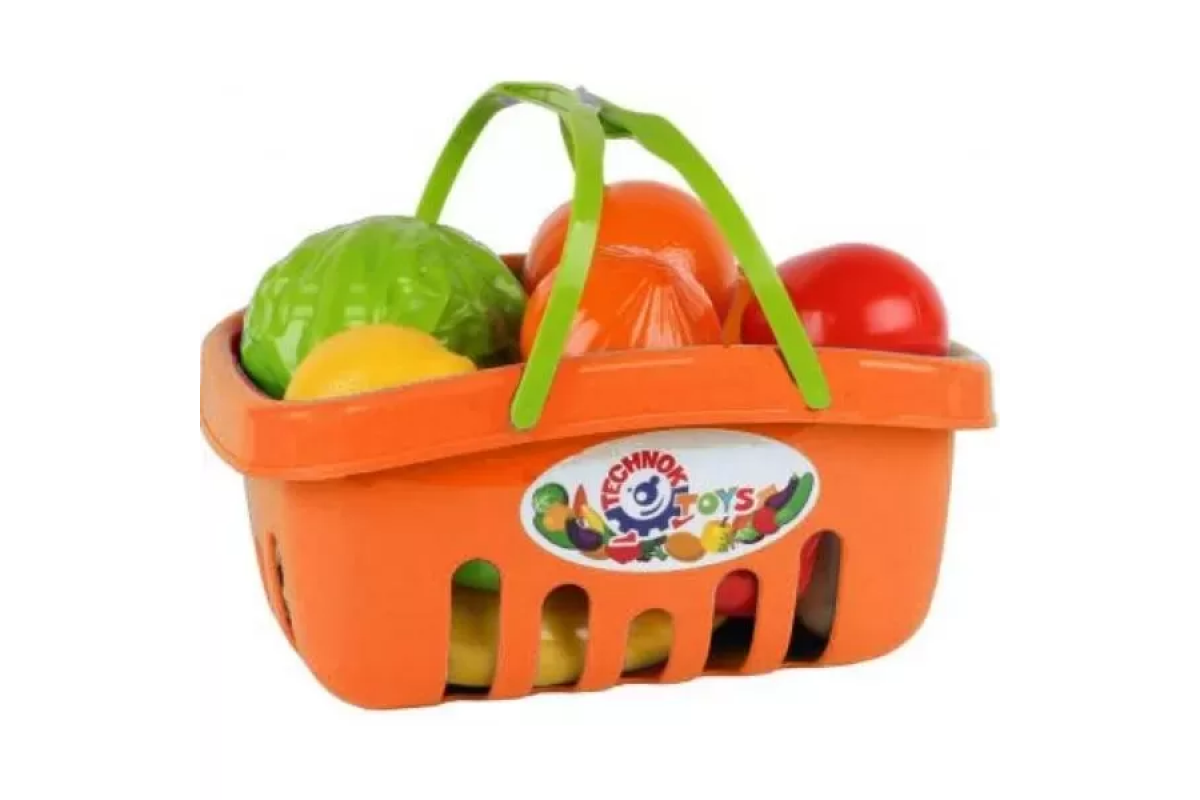 Ігровий набір продуктів 5354TXK в кошику  Помаранчевий