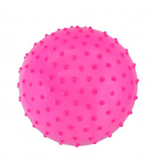 Мячик детский с шипами MB0112 резиновый 18 см, 58 грамм Розовый