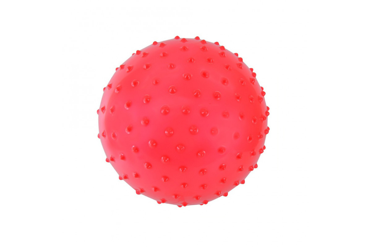 М'ячик дитячий з шипами MB0112 гумовий 18 см, 58 грам Червоний