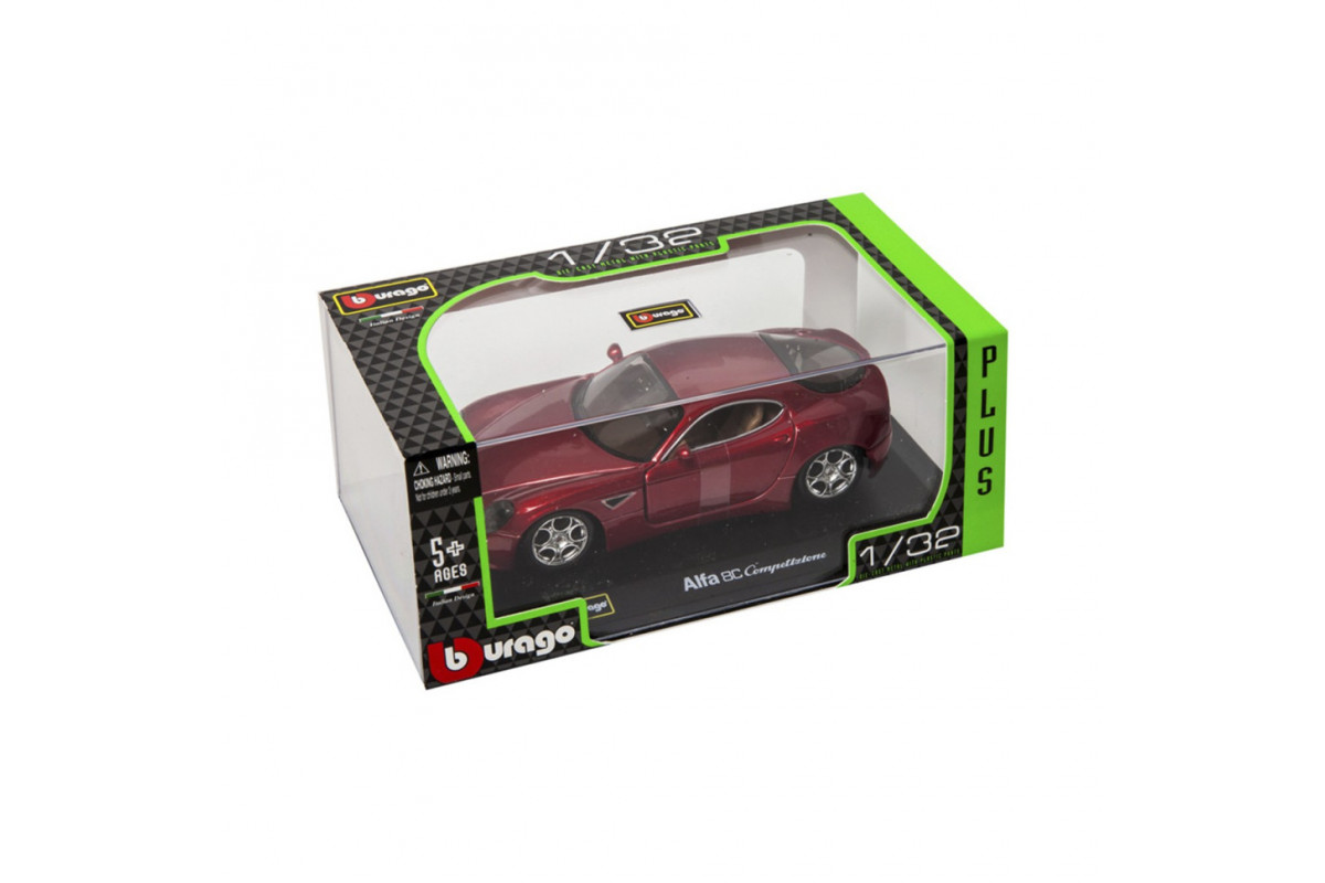 Детская автомодель ALFA 8C COMPETIZIONE Bburago 18-43004 красный металлик, 1:32