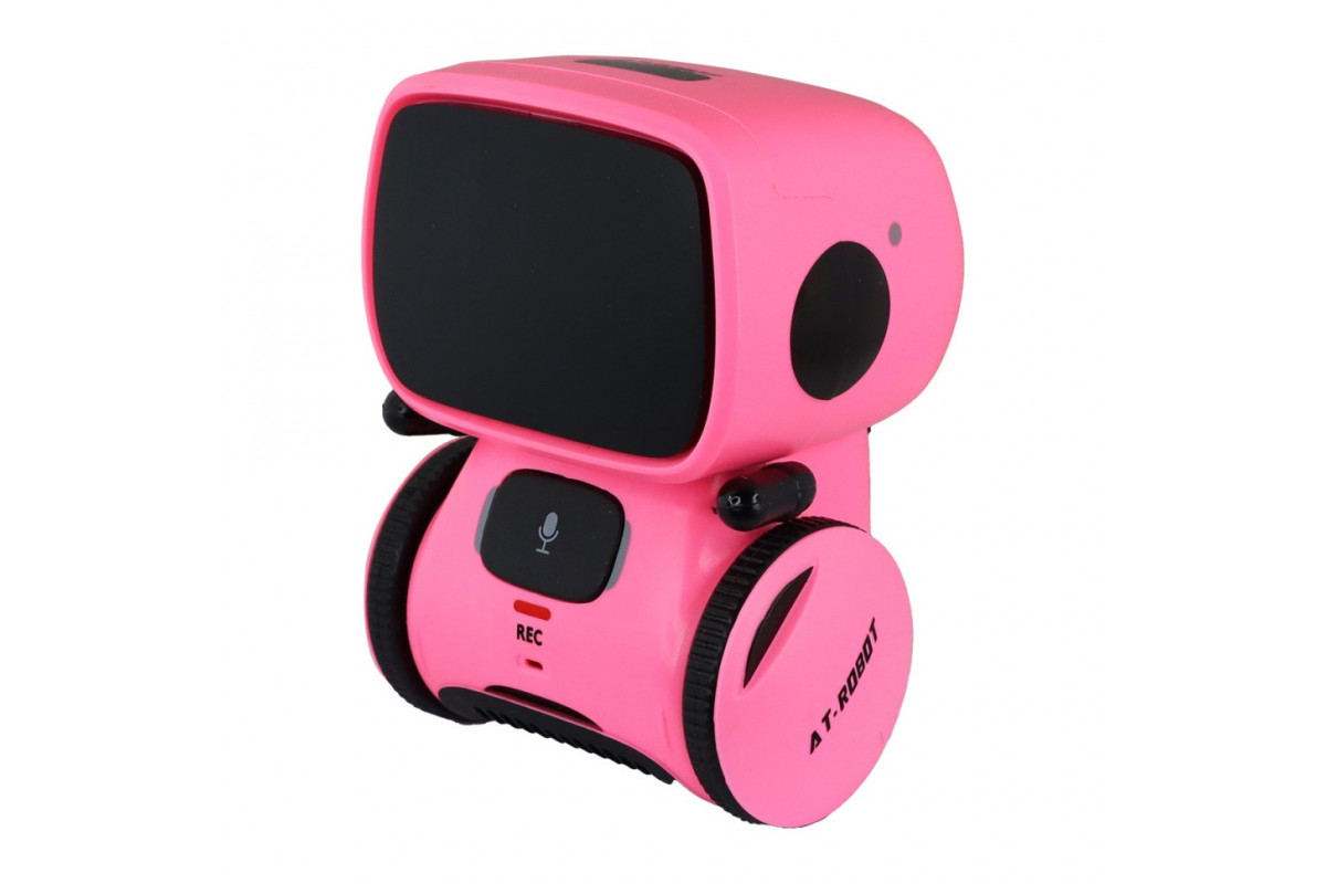 Детская игрушка "Интерактивный робот" AT001-04-UKR розовый, с голосовым управлением