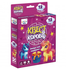Настільна гра "Квест у коробці Єдиноріжки" VT5902-01 інструкція 12 карток з завданнями