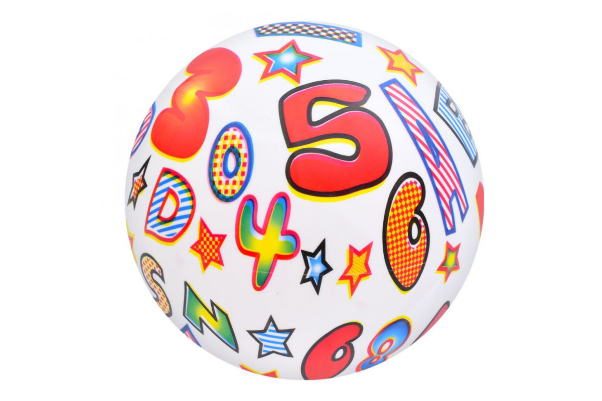 Дитячий м'яч "Цифри" MS 3733(White) 9 дюймів