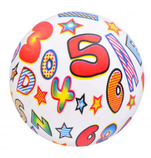Детский мяч "Цифры" MS 3733(White) 9 дюймов