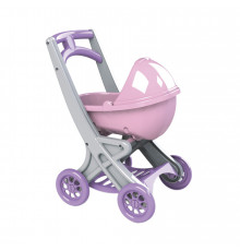 Коляска для кукол с люлькой Doloni Toys 0121/04 Серо-розовая